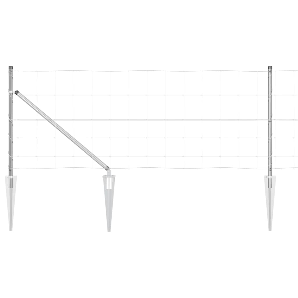 Wildzaun Silber 100 x 0,8 m Verzinkter Stahl